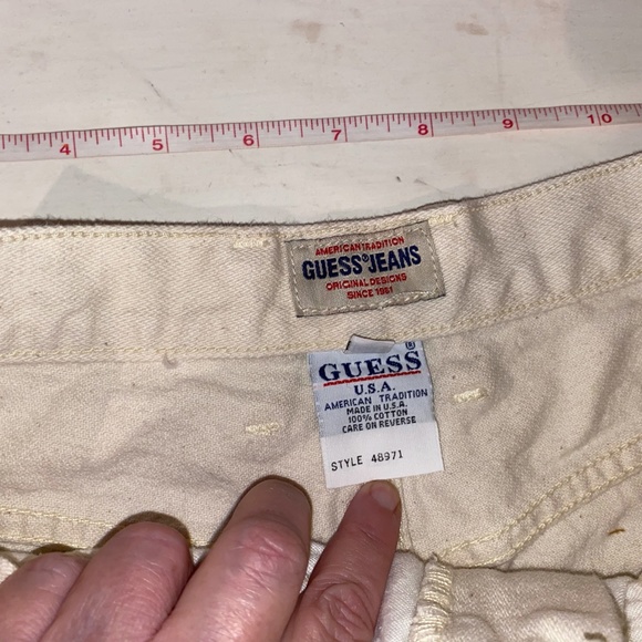 Guess Jeans High Waisted Denim Cuffed Shor… - Picture 5 of 8